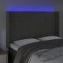 Dark gray velvet headboard with LED 147x16x118/128 cm by , Headboards and footboards - Ref: Foro24-3124097, Price: 125,60 €, ...