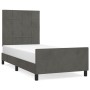 Estructura de cama con cabecero terciopelo gris oscuro 80x200cm de , Camas y somieres - Ref: Foro24-3125722, Precio: 149,35 €...