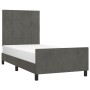 Estructura de cama con cabecero terciopelo gris oscuro 80x200cm de , Camas y somieres - Ref: Foro24-3125722, Precio: 149,35 €...