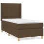 Box spring bed with dark brown fabric mattress 100x200 cm by , Beds and slatted bases - Ref: Foro24-3131972, Price: 390,32 €,...