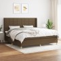 Box spring bed with dark brown fabric mattress 200x200 cm by , Beds and slatted bases - Ref: Foro24-3132020, Price: 664,21 €,...