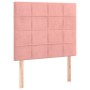 Cama box spring con colchón terciopelo rosa 80x200 cm de , Camas y somieres - Ref: Foro24-3137814, Precio: 332,59 €, Descuent...