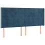 Cama box spring colchón y LED terciopelo azul oscuro 160x200 cm de , Camas y somieres - Ref: Foro24-3139575, Precio: 574,50 €...