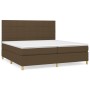 Cama box spring con colchón tela marrón oscuro 200x200 cm de , Camas y somieres - Ref: Foro24-3142364, Precio: 663,26 €, Desc...