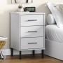 Bedside table metal legs solid white pine wood OSLO by vidaXL, Nightstands - Ref: Foro24-350978, Price: 57,20 €, Discount: %