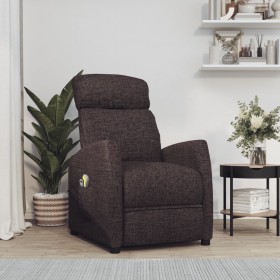 Dark Brown Fabric Liftable Massage Chair by , Electric massage chairs - Ref: Foro24-3120431, Price: 291,99 €, Discount: %