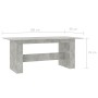 Esstisch aus betongrauem Holzwerkstoff, 180 x 90 x 76 cm von , Küchen- und Esstische - Ref: Foro24-800472, Preis: 128,28 €, R...