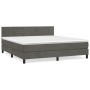 Cama box spring con colchón terciopelo gris oscuro 160x200 cm de , Camas y somieres - Ref: Foro24-3141312, Precio: 486,14 €, ...