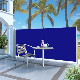 Ausziehbare Seitenmarkise 140x300 cm blau von , Sonnenschirme - Ref: Foro24-45355, Preis: 88,99 €, Rabatt: %