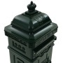 Green Stainless Vintage Style Aluminum Column Mailbox by vidaXL, mailboxes - Ref: Foro24-43890, Price: 275,18 €, Discount: %