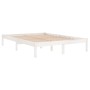 Estructura de cama doble pequeña madera maciza blanca 120x190cm de , Camas y somieres - Ref: Foro24-809988, Precio: 87,65 €, ...