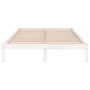 Small double bed frame white solid wood 120x190cm by , Beds and slatted bases - Ref: Foro24-809988, Price: 87,65 €, Discount: %