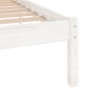 Small double bed frame white solid wood 120x190cm by , Beds and slatted bases - Ref: Foro24-809988, Price: 87,65 €, Discount: %