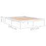 Small double bed frame white solid wood 120x190cm by , Beds and slatted bases - Ref: Foro24-809988, Price: 87,65 €, Discount: %