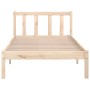 Solid pine wood bed frame 100x200 cm by , Beds and slatted bases - Ref: Foro24-810072, Price: 100,44 €, Discount: %