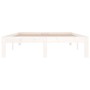 Estructura de cama doble pequeña madera maciza blanca 120x190cm de , Camas y somieres - Ref: Foro24-810336, Precio: 97,48 €, ...