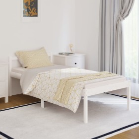 Bed for seniors solid white pine wood 90x190 cm by , Beds and slatted bases - Ref: Foro24-810580, Price: 98,99 €, Discount: %