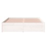 Estructura de cama madera maciza blanco 120x200 cm de , Camas y somieres - Ref: Foro24-814945, Precio: 117,35 €, Descuento: %