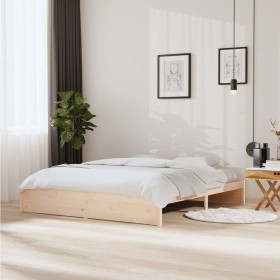 Solid wood bed frame 180x200 cm by , Beds and slatted bases - Ref: Foro24-814964, Price: 118,99 €, Discount: %