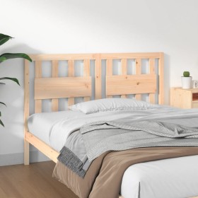 Solid pine wood bed headboard 145.5x4x100 cm by , Headboards and footboards - Ref: Foro24-818570, Price: 38,99 €, Discount: %