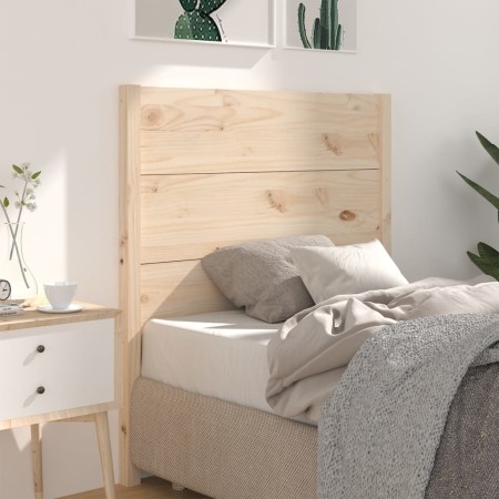 Cabecero de cama madera maciza de pino 81x4x100 cm de , Cabeceros y pies de cama - Ref: Foro24-818695, Precio: 63,99 €, Descu...