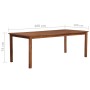 Solid acacia wood garden table 200x100x74 cm by vidaXL, Garden tables - Ref: Foro24-44106, Price: 215,44 €, Discount: %