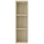 Armario espejo baño contrachapada blanco y roble 80x20,5x64 cm de , Tocadores de baño - Ref: Foro24-802611, Precio: 118,35 €,...