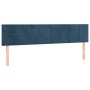 Box spring bed with dark blue velvet mattress 160x200 cm by , Beds and slatted bases - Ref: Foro24-3127503, Price: 455,99 €, ...