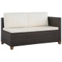 Set muebles de jardín con cojines 4 pzas ratán sintético marrón de vidaXL, Conjuntos de jardín - Ref: Foro24-44108, Precio: 3...