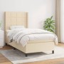 Box spring bed with cream fabric mattress 90x200 cm by , Beds and slatted bases - Ref: Foro24-3131406, Price: 367,21 €, Disco...