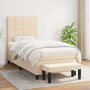 Cama box spring con colchón tela color crema 90x200 cm de , Camas y somieres - Ref: Foro24-3136570, Precio: 389,43 €, Descuen...