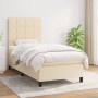 Box spring bed with cream fabric mattress 90x190 cm by , Beds and slatted bases - Ref: Foro24-3141742, Price: 371,37 €, Disco...