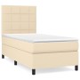 Box spring bed with cream fabric mattress 90x190 cm by , Beds and slatted bases - Ref: Foro24-3141742, Price: 371,37 €, Disco...