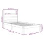 Estructura de cama madera maciza 90x190 cm de , Camas y somieres - Ref: Foro24-3104898, Precio: 76,97 €, Descuento: %