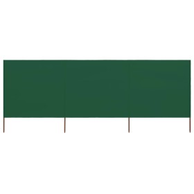 Beach windbreak with 3 panels, green fabric, 400x80 cm. by , Umbrellas - Ref: Foro24-47141, Price: 38,08 €, Discount: %