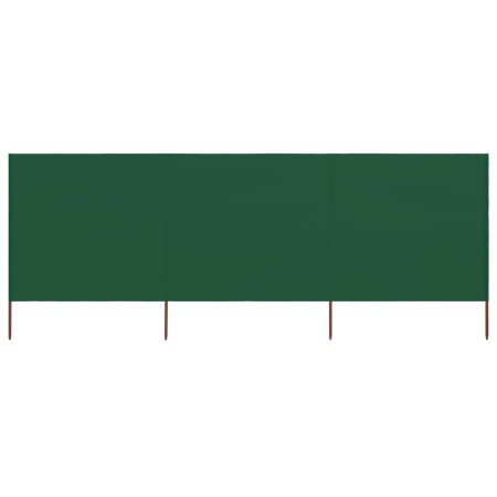 Beach windbreak with 3 panels, green fabric, 400x80 cm. by , Umbrellas - Ref: Foro24-47141, Price: 38,08 €, Discount: %