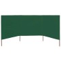 Beach windbreak with 3 panels, green fabric, 400x80 cm. by , Umbrellas - Ref: Foro24-47141, Price: 38,08 €, Discount: %