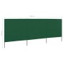 Beach windbreak with 3 panels, green fabric, 400x80 cm. by , Umbrellas - Ref: Foro24-47141, Price: 38,08 €, Discount: %