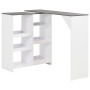 Mesa de bar con estantería móvil blanca 138x39x110 cm de , Mesas de cocina y de comedor - Ref: Foro24-280226, Precio: 156,53 ...