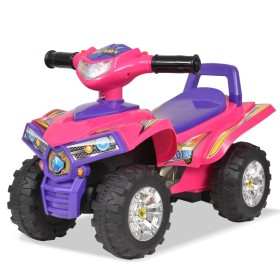 Quad ATV correpasillos infantil con sonidos y luces rosa morado de vidaXL, Vehículos a pedales o para empujar - Ref: Foro24-1...