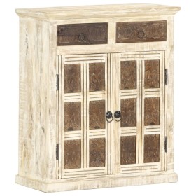 Aparador blanco de madera maciza de mango 65x30x75 cm de , Aparadores - Ref: Foro24-285898, Precio: 304,99 €, Descuento: %