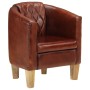 Brown genuine leather armchair by , Armchairs - Ref: Foro24-359638, Price: 243,63 €, Discount: %