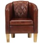 Brown genuine leather armchair by , Armchairs - Ref: Foro24-359638, Price: 243,63 €, Discount: %