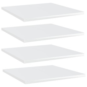 Shelf shelf 4 units glossy white plywood 40x40x1.5cm by , Shelves - Ref: Foro24-805180, Price: 32,78 €, Discount: %