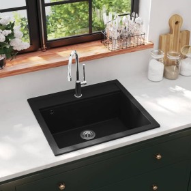 Granite kitchen sink with a black bowl by vidaXL, Sinks - Ref: Foro24-142954, Price: 159,99 €, Discount: %