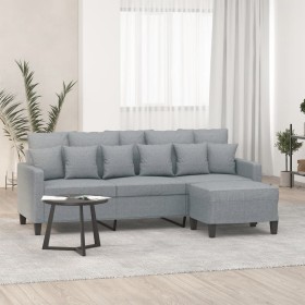 3-seater sofa with light gray fabric stool 180 cm by , Sofas - Ref: Foro24-3201089, Price: 372,99 €, Discount: %