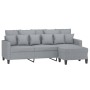 3-seater sofa with light gray fabric stool 180 cm by , Sofas - Ref: Foro24-3201089, Price: 396,37 €, Discount: %