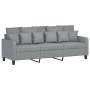 3-seater sofa with light gray fabric stool 180 cm by , Sofas - Ref: Foro24-3201089, Price: 396,37 €, Discount: %