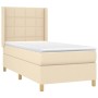 Cama box spring colchón y luces LED tela color crema 90x190 cm de , Camas y somieres - Ref: Foro24-3138842, Precio: 383,34 €,...