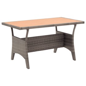 Mesa de jardín ratán sintético gris 120x70x66 cm de , Mesas de jardín - Ref: Foro24-316584, Precio: 211,07 €, Descuento: %